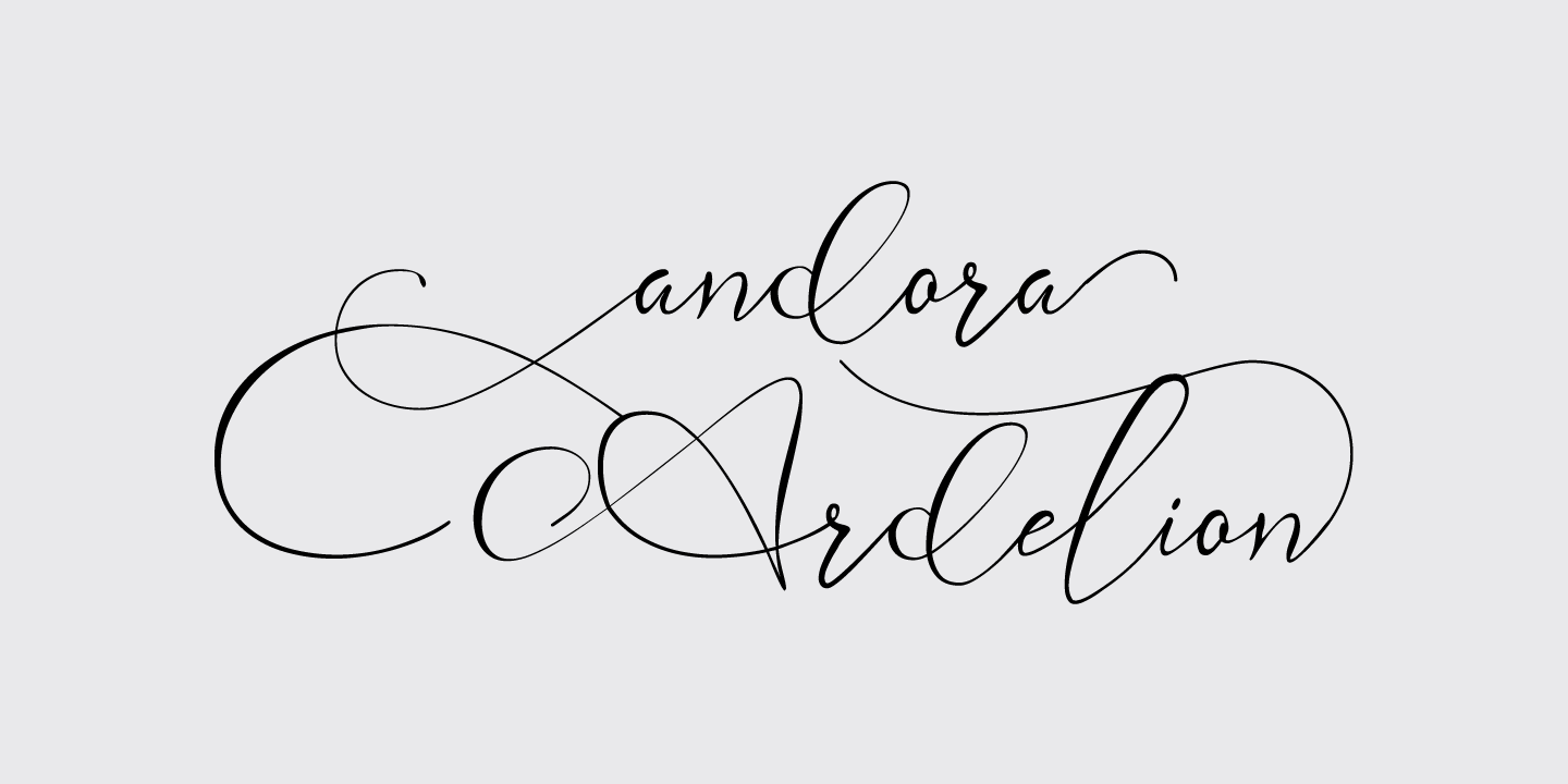 Schriftart Andora Ardelion